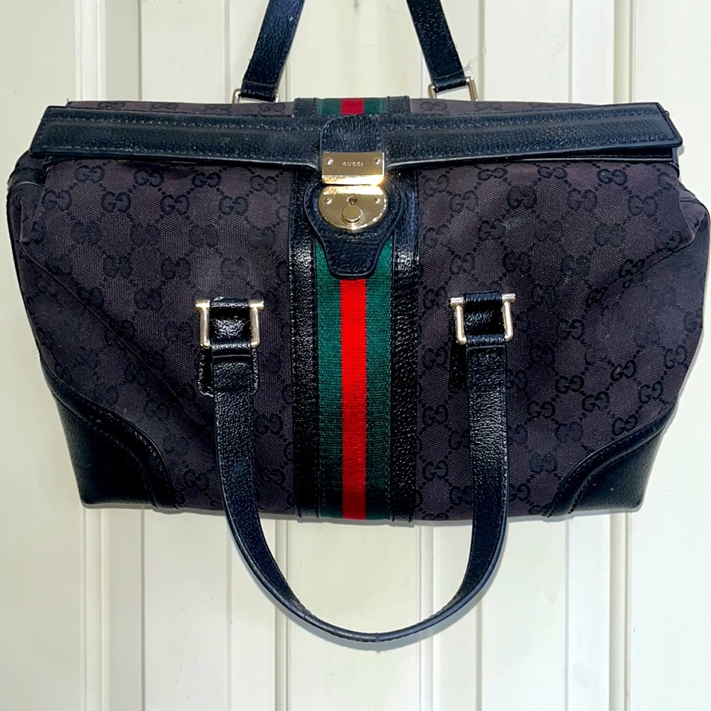 Gucci Canvas GG Signature Boston Bag
